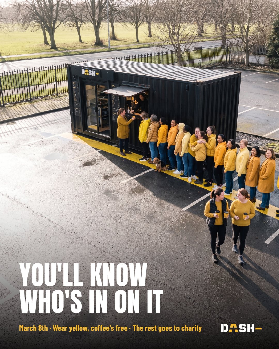 Yellow is the only art direction the campaign needed.